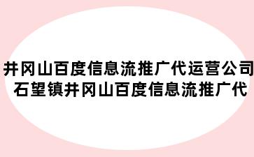 井冈山百度信息流推广代运营公司 石望镇井冈山百度信息流推广代运营公司